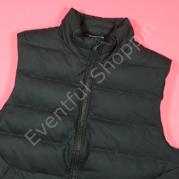 Under Armour Storm Down Vest Mens L Black Puffer 700 Fill Sportstyle - Picture 1 of 7